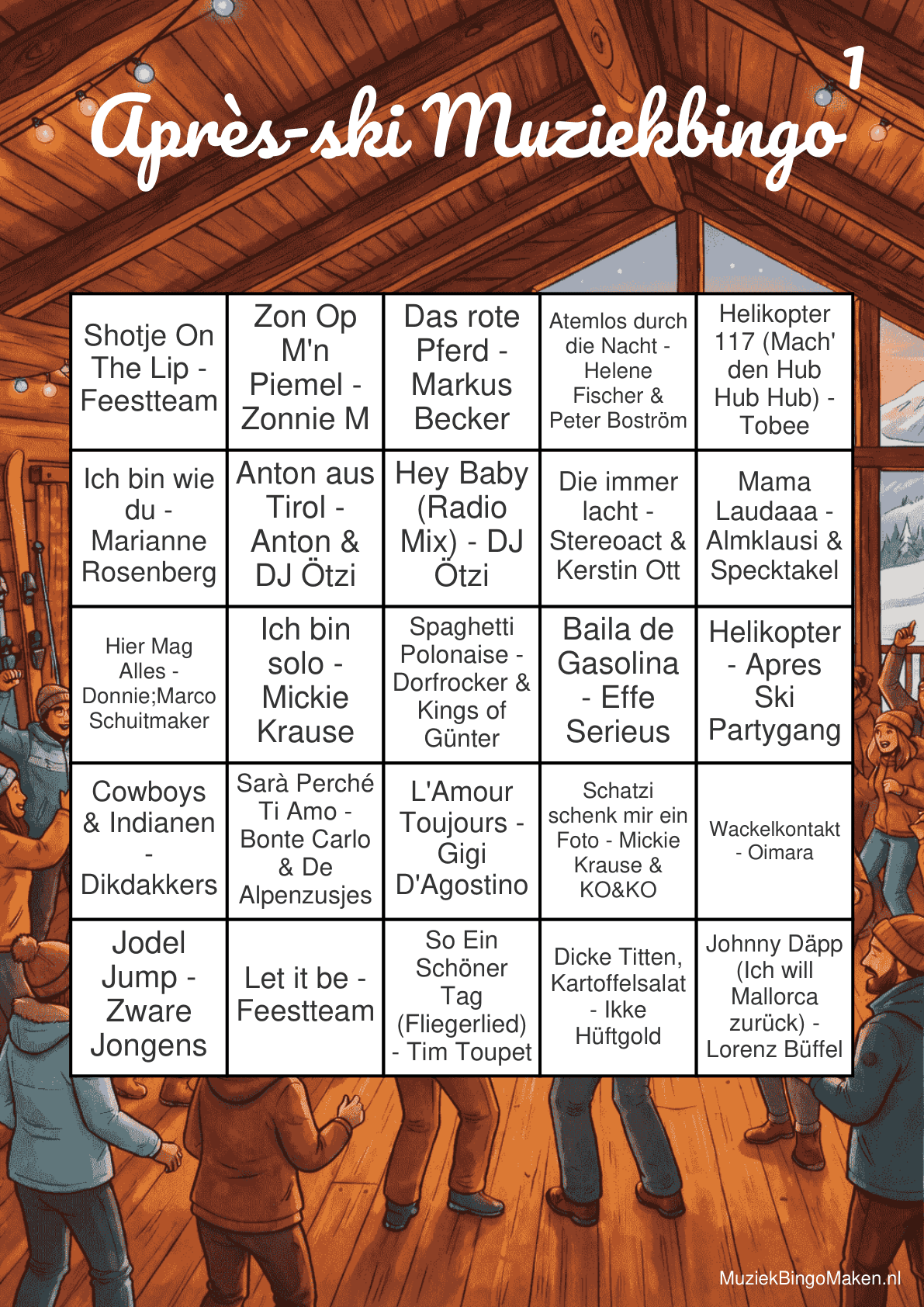 Music Bingo Après-Ski